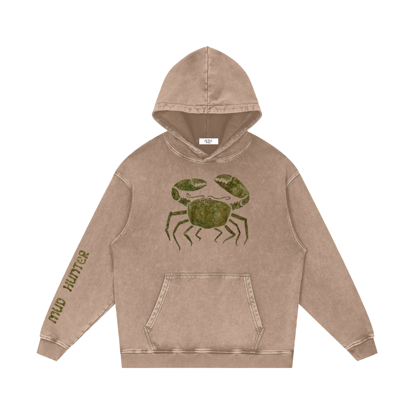 MUD HUNTER - Heavyweight Snow Washed Loose Hoodie