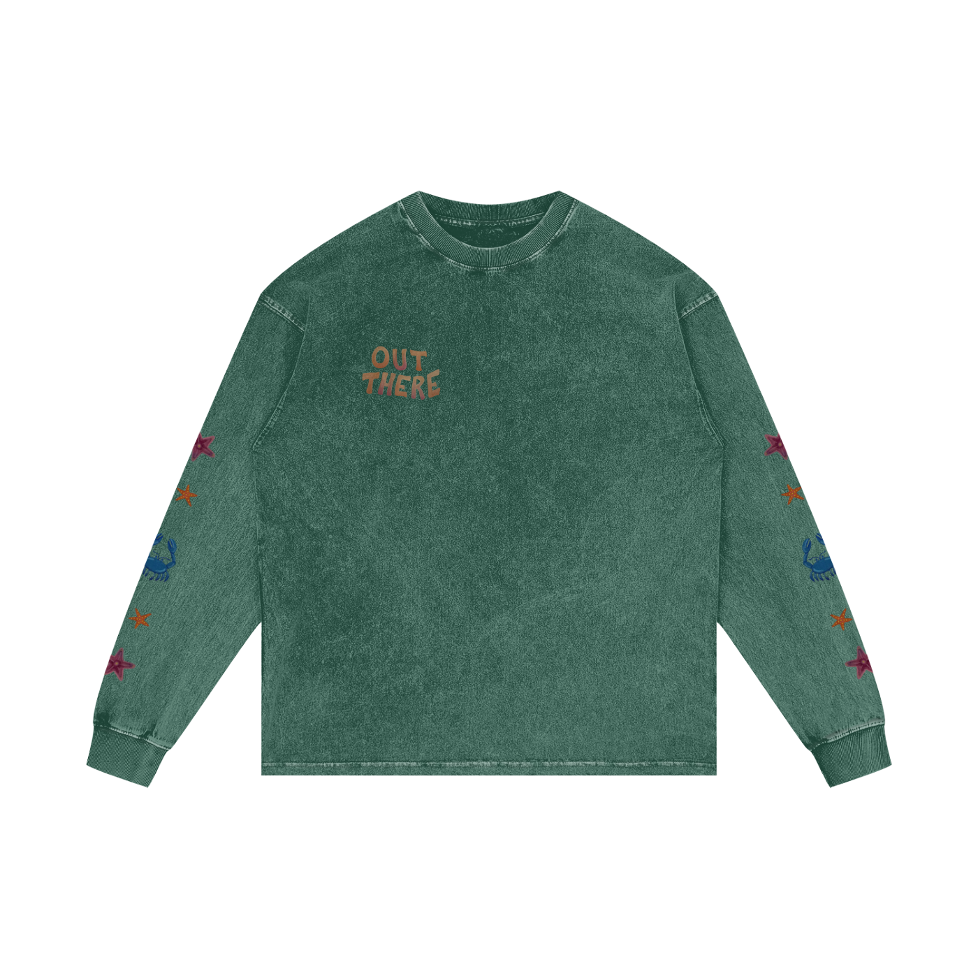 OUT THERE - Acid Wash Oversize Long Sleeve