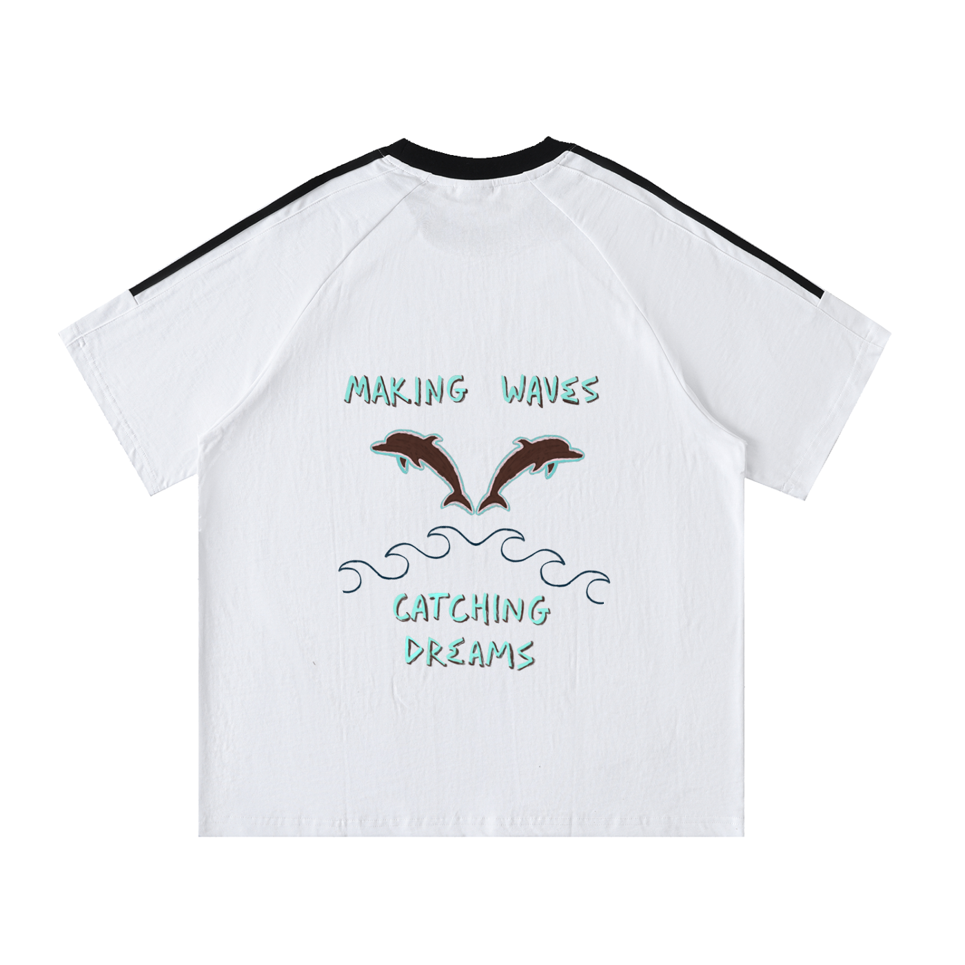 Gone Fishing - Contrast Stripe Crewneck