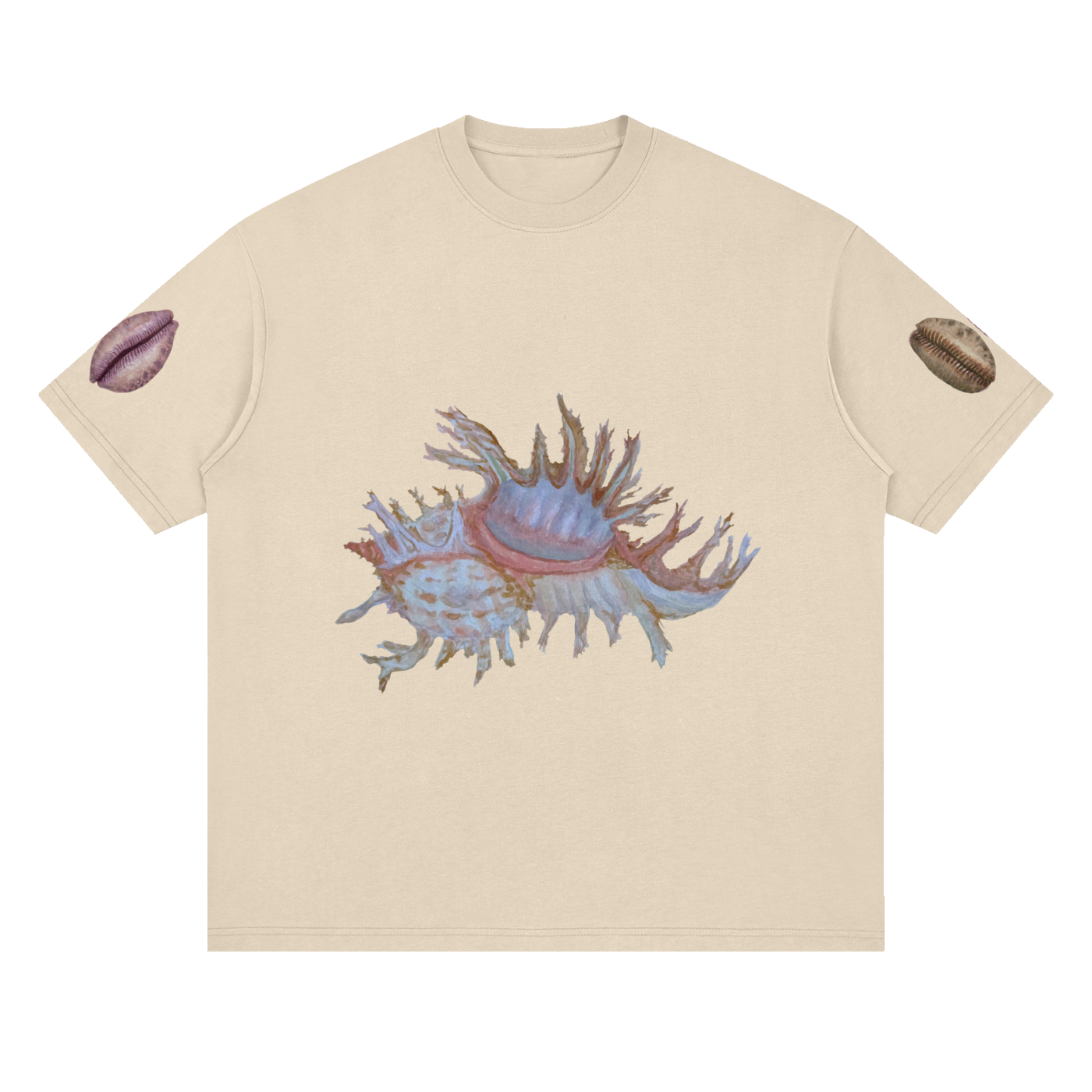 SHELLS - Deep Drop Shoulder Printed Sleeve