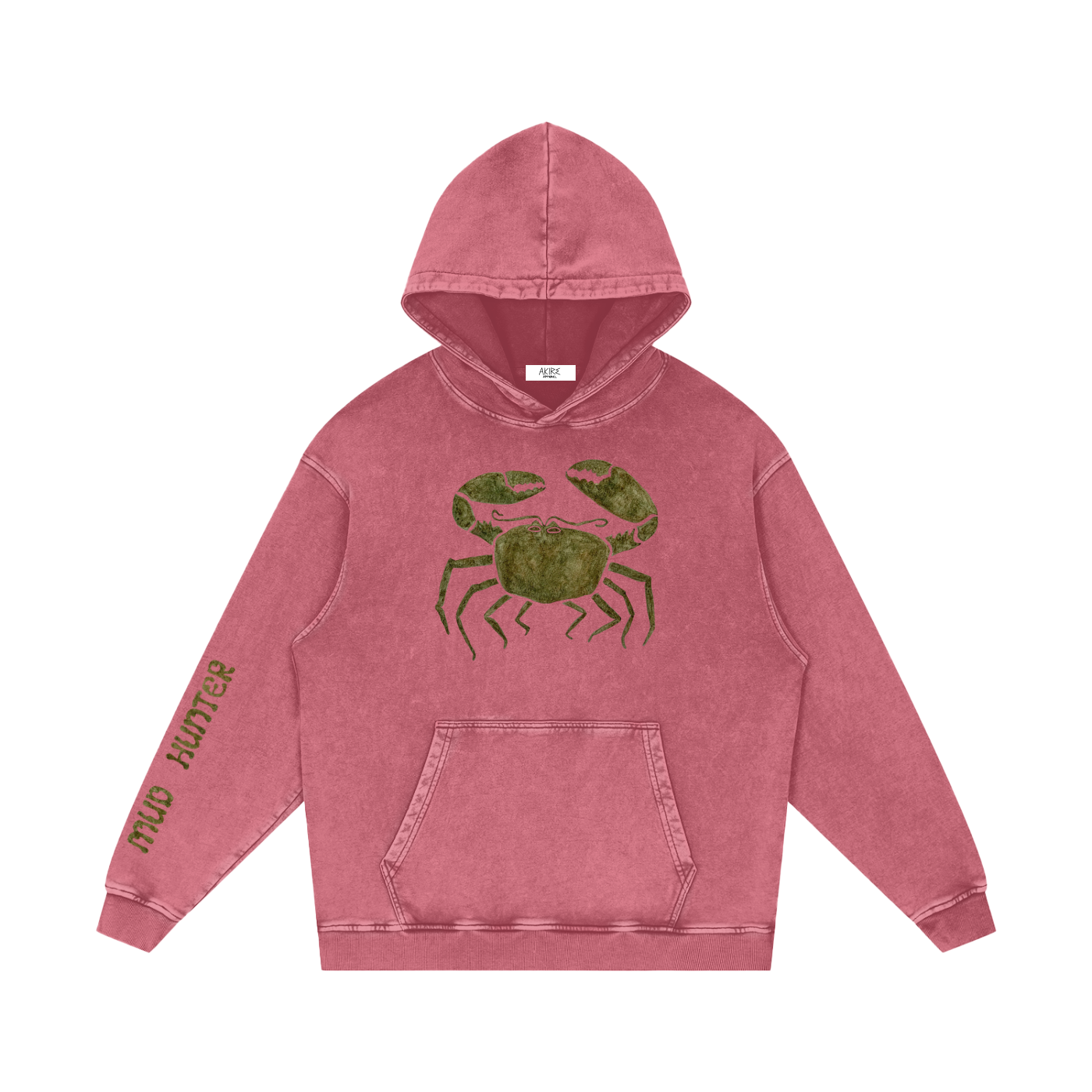 MUD HUNTER - Heavyweight Snow Washed Loose Hoodie