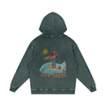 OUT THERE - Heavyweight Snow Washed Loose Hoodie