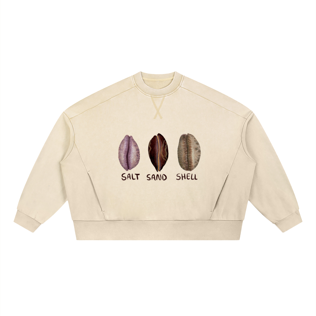 COWRIE - Thick Mineral Wash Boxy Sweatshirt