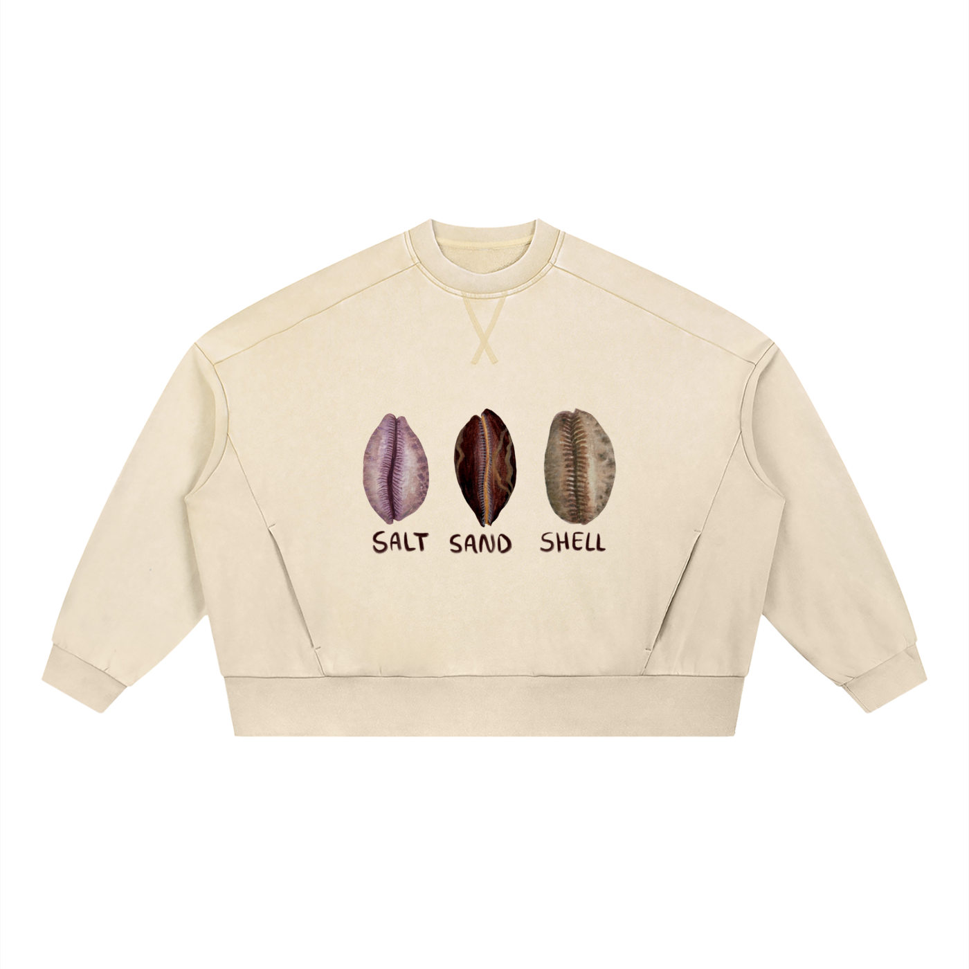 COWRIE - Thick Mineral Wash Boxy Sweatshirt
