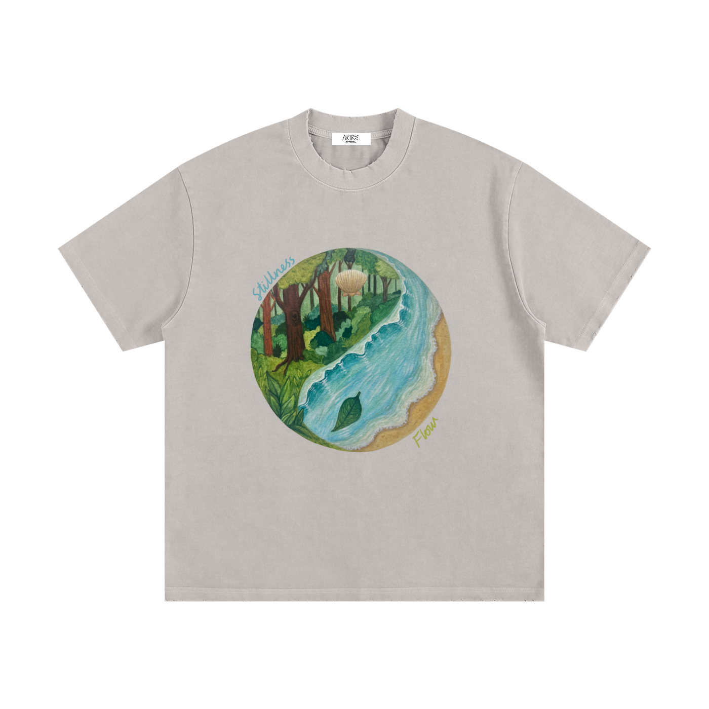 STILLNESS & FLOW - Heavyweight Vintage Wash Frayed