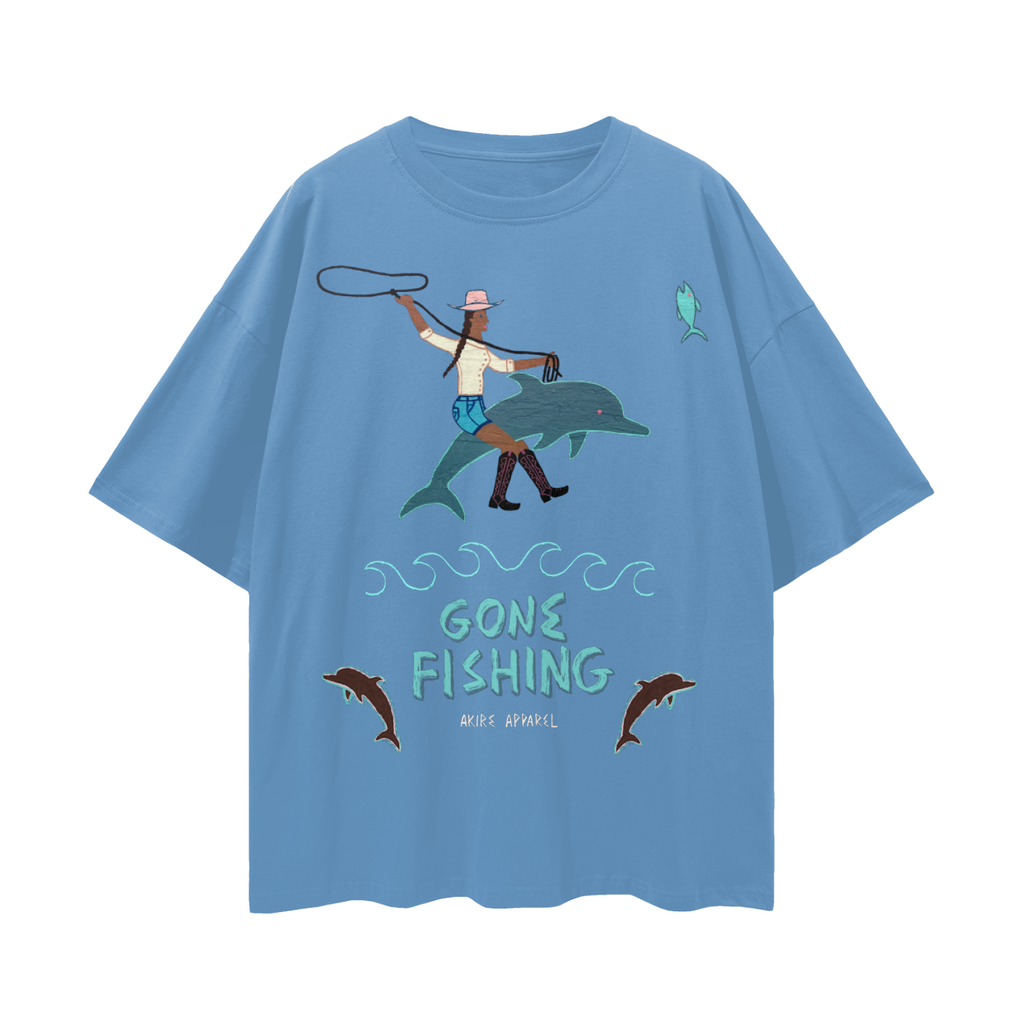 Gone Fishing - Oversize Deep Drop Shoulder