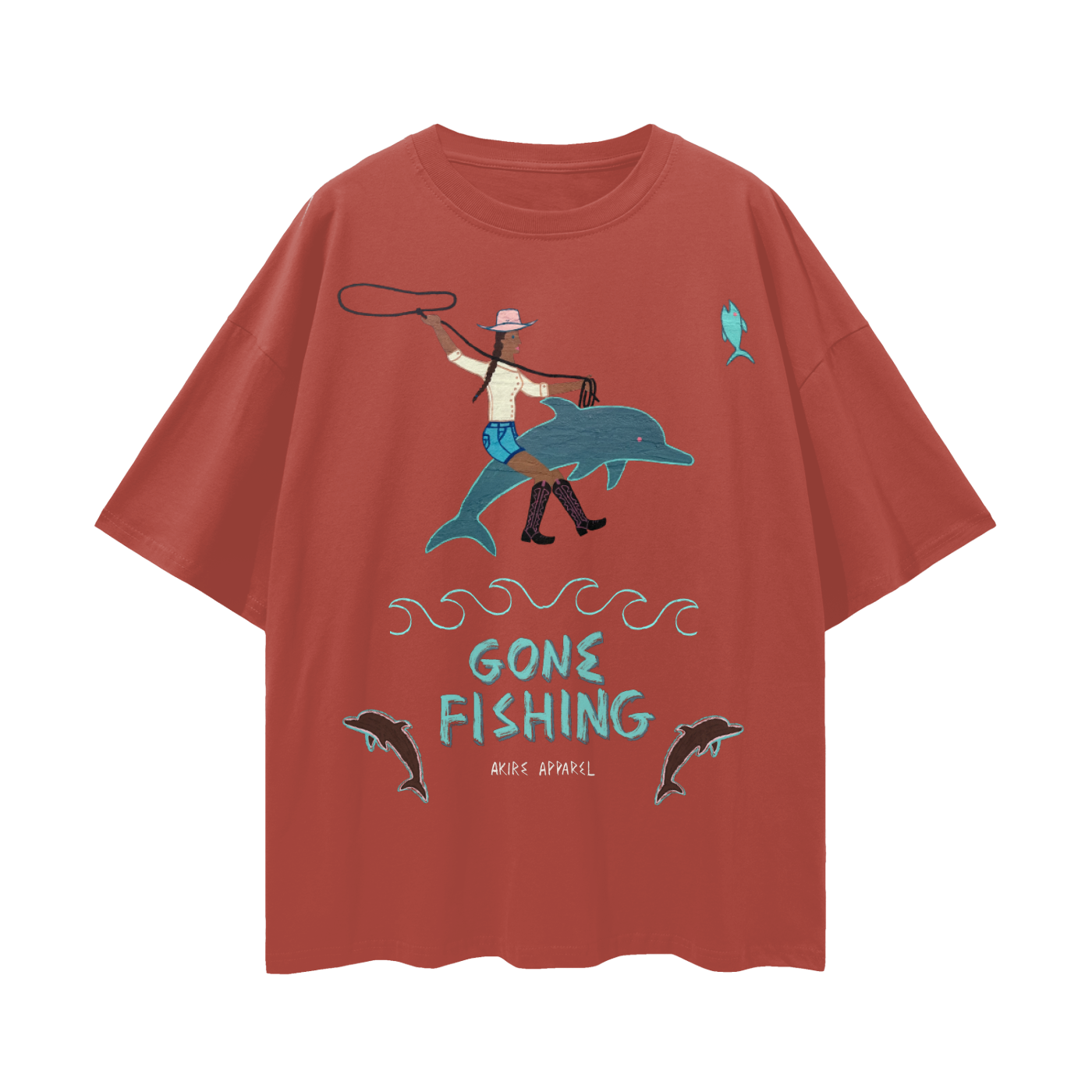 Gone Fishing - Oversize Deep Drop Shoulder