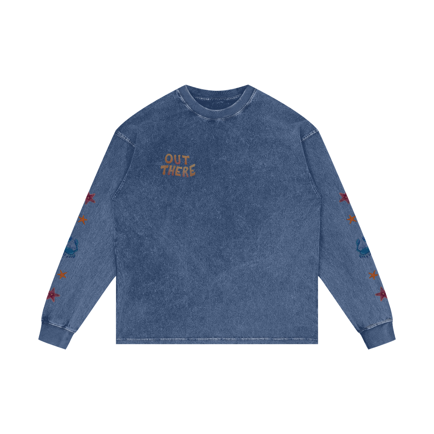 OUT THERE - Acid Wash Oversize Long Sleeve