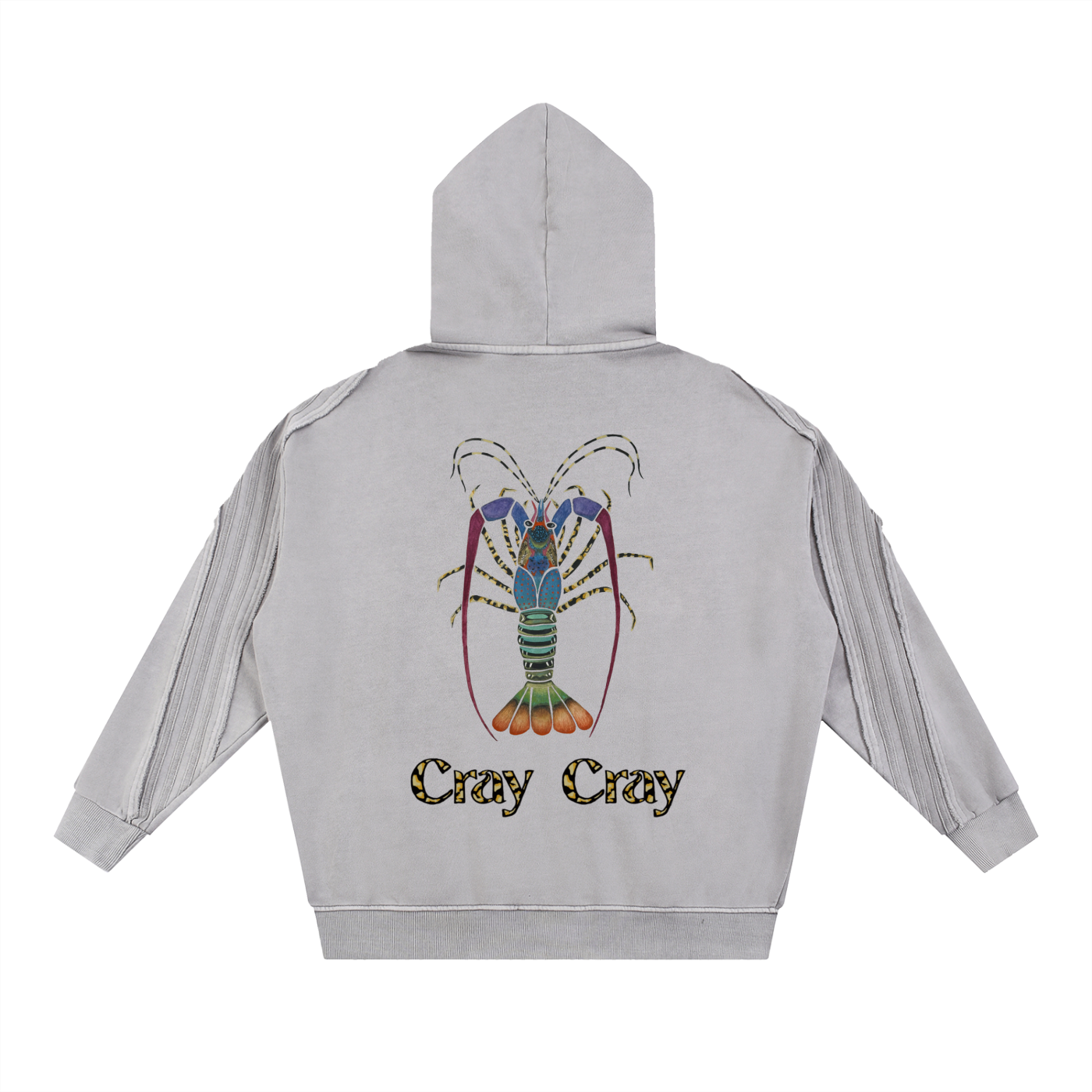 CRAY CRAY - Thick Snow Washed Distressed Zip Hoodie