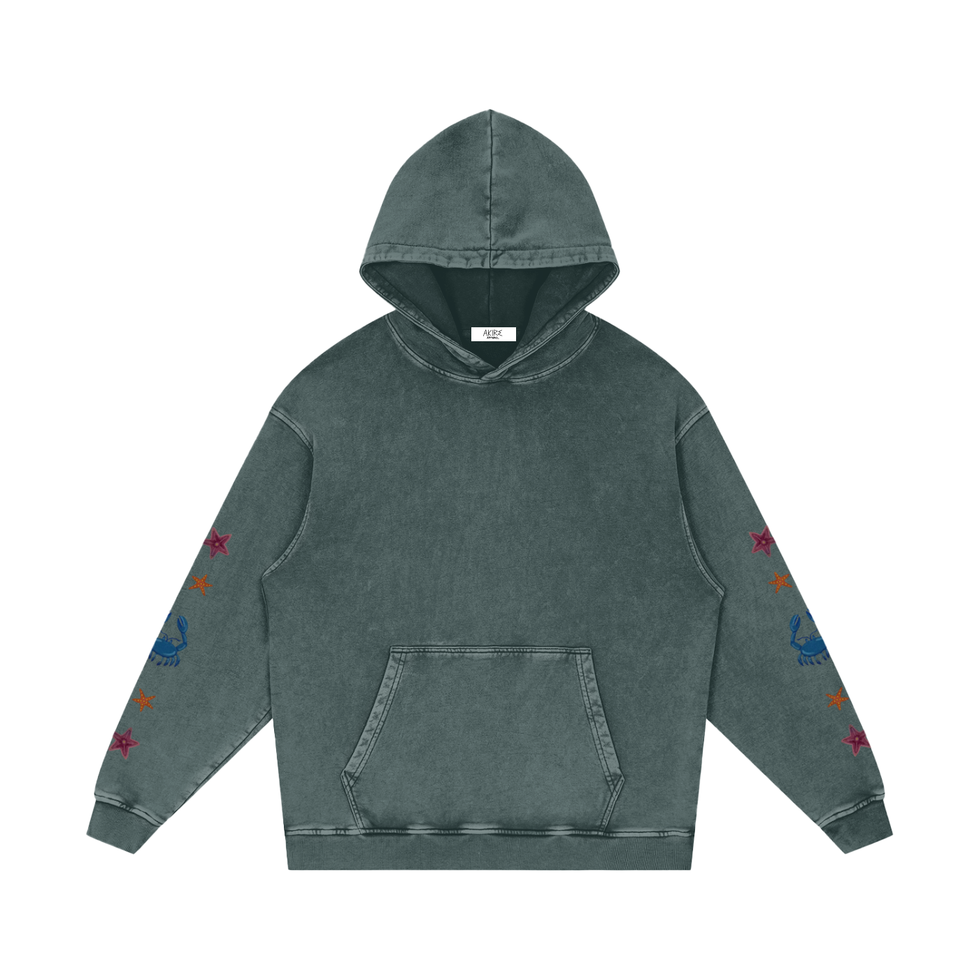 OUT THERE - Heavyweight Snow Washed Loose Hoodie