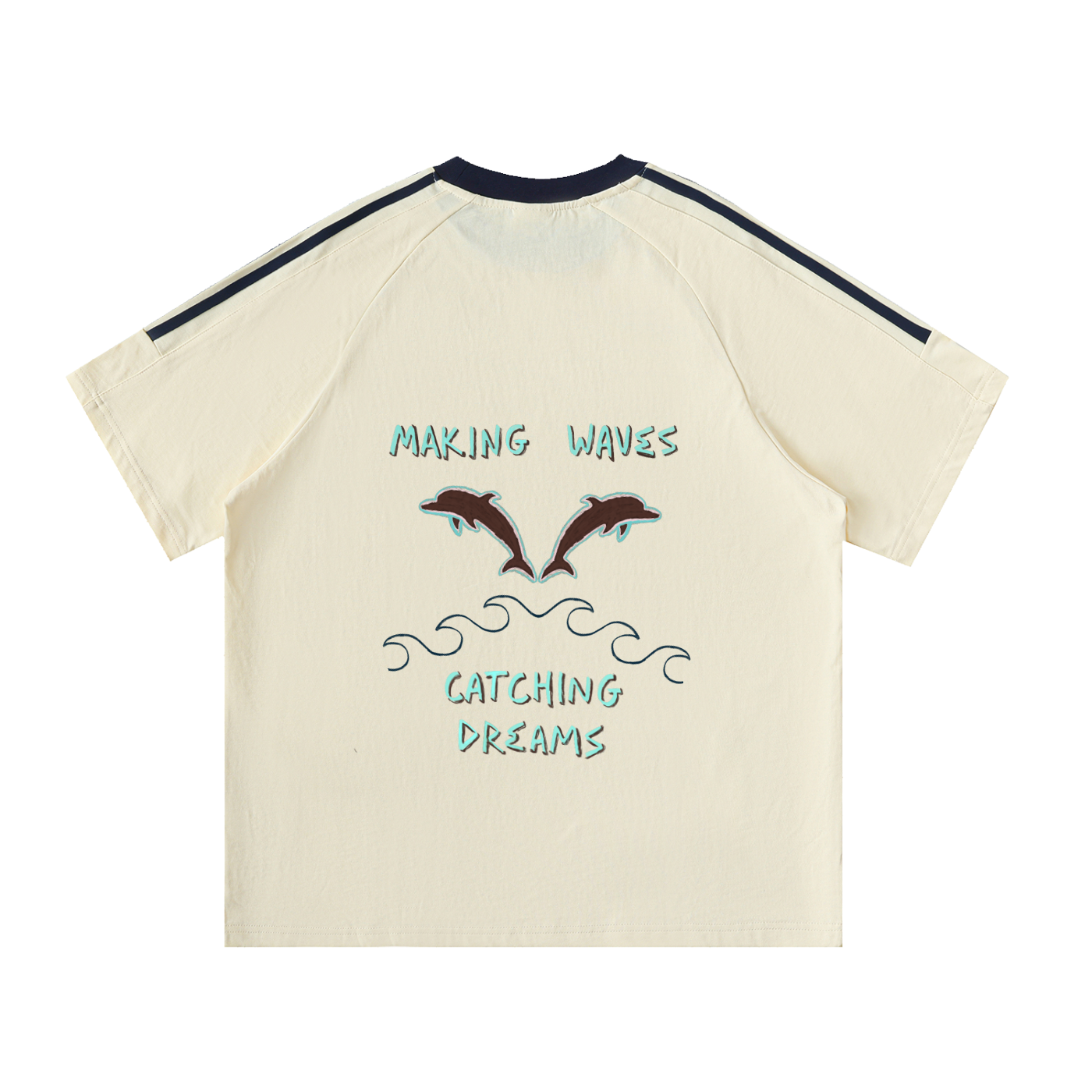 Gone Fishing - Contrast Stripe Crewneck