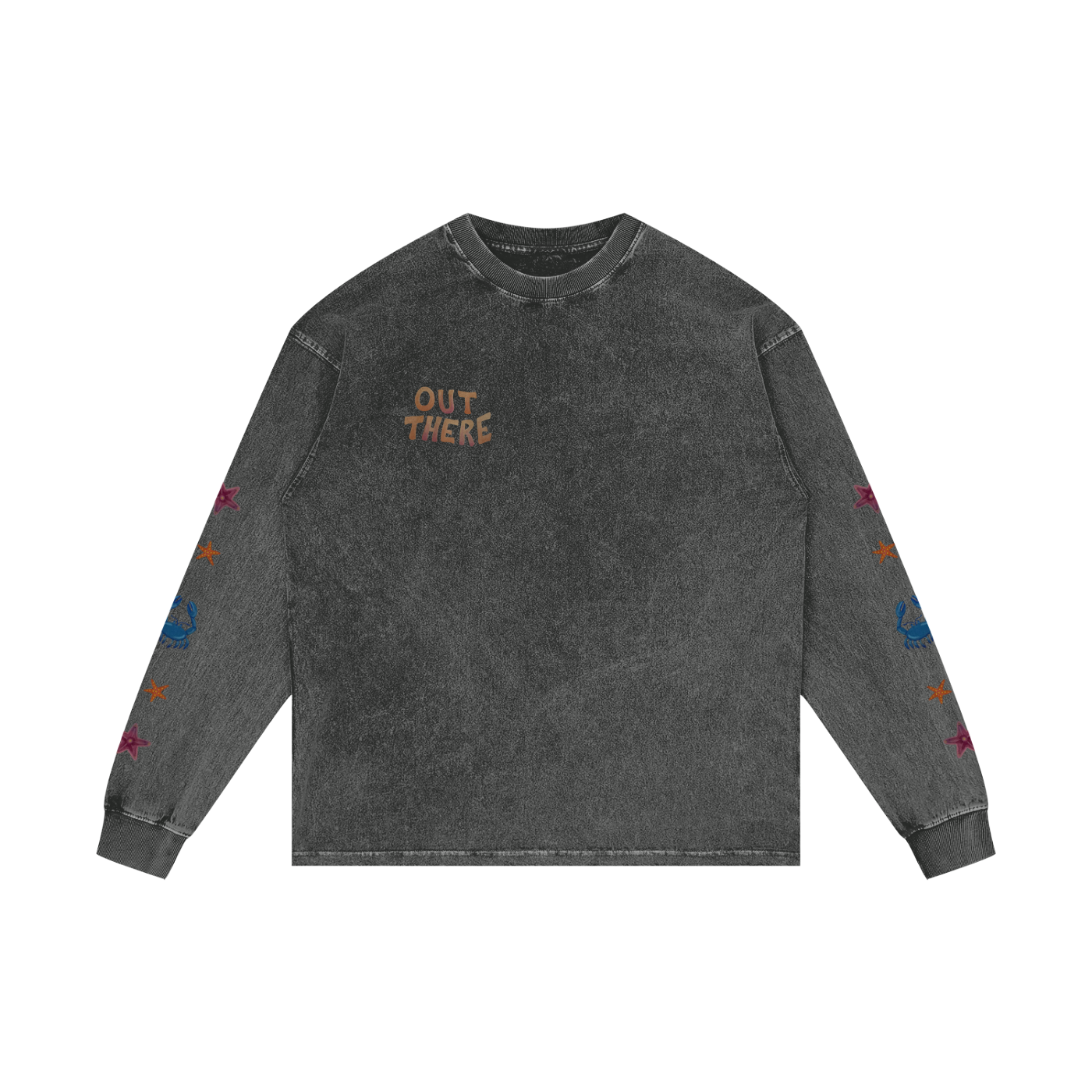 OUT THERE - Acid Wash Oversize Long Sleeve