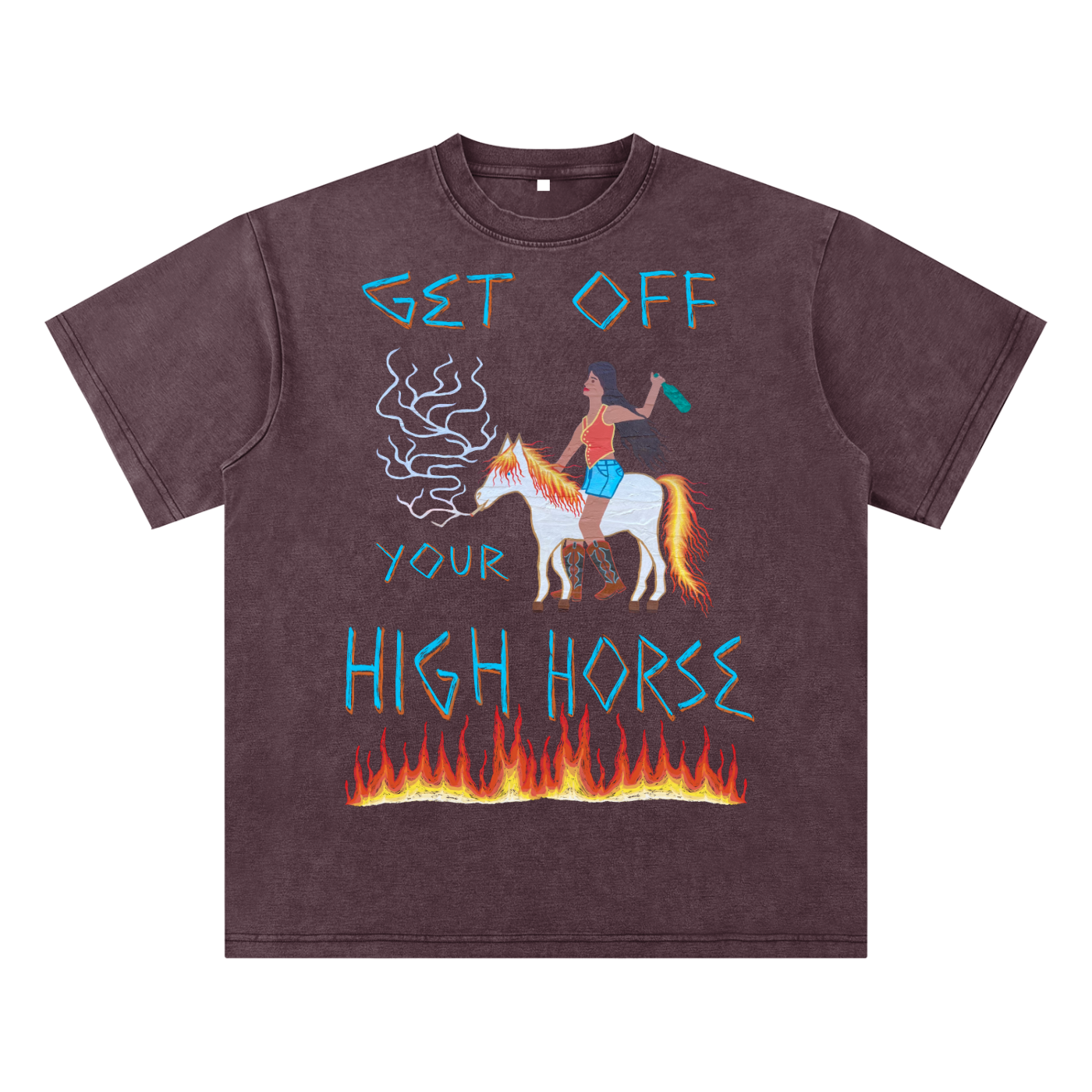 Get Off Your High Horse - Bamboo Slub/Snow Wash