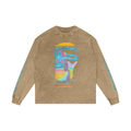 MER - Acid Wash Oversize Long Sleeve Print