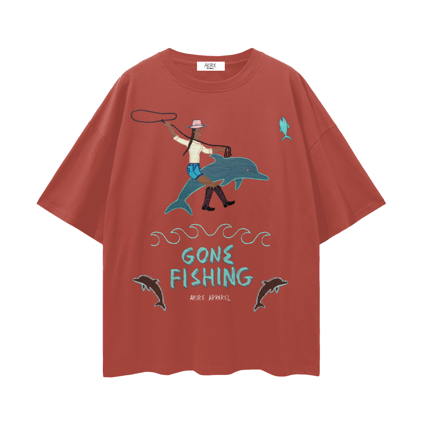 Gone Fishing - Oversize Deep Drop Shoulder