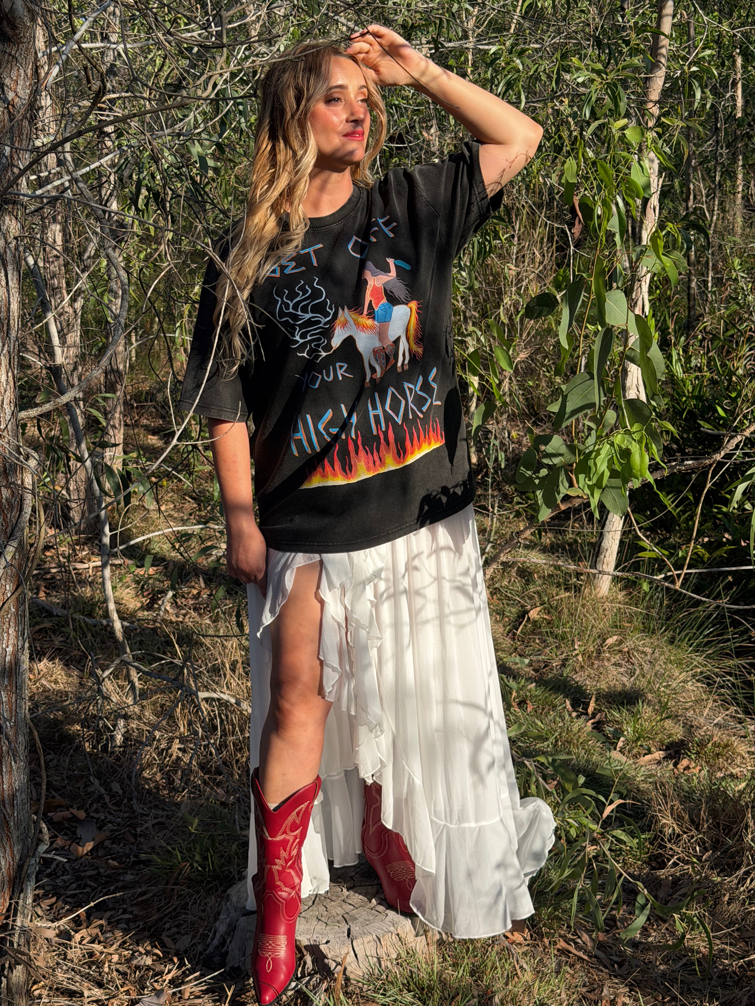 Get Off Your High Horse - Bamboo Slub/Snow Wash