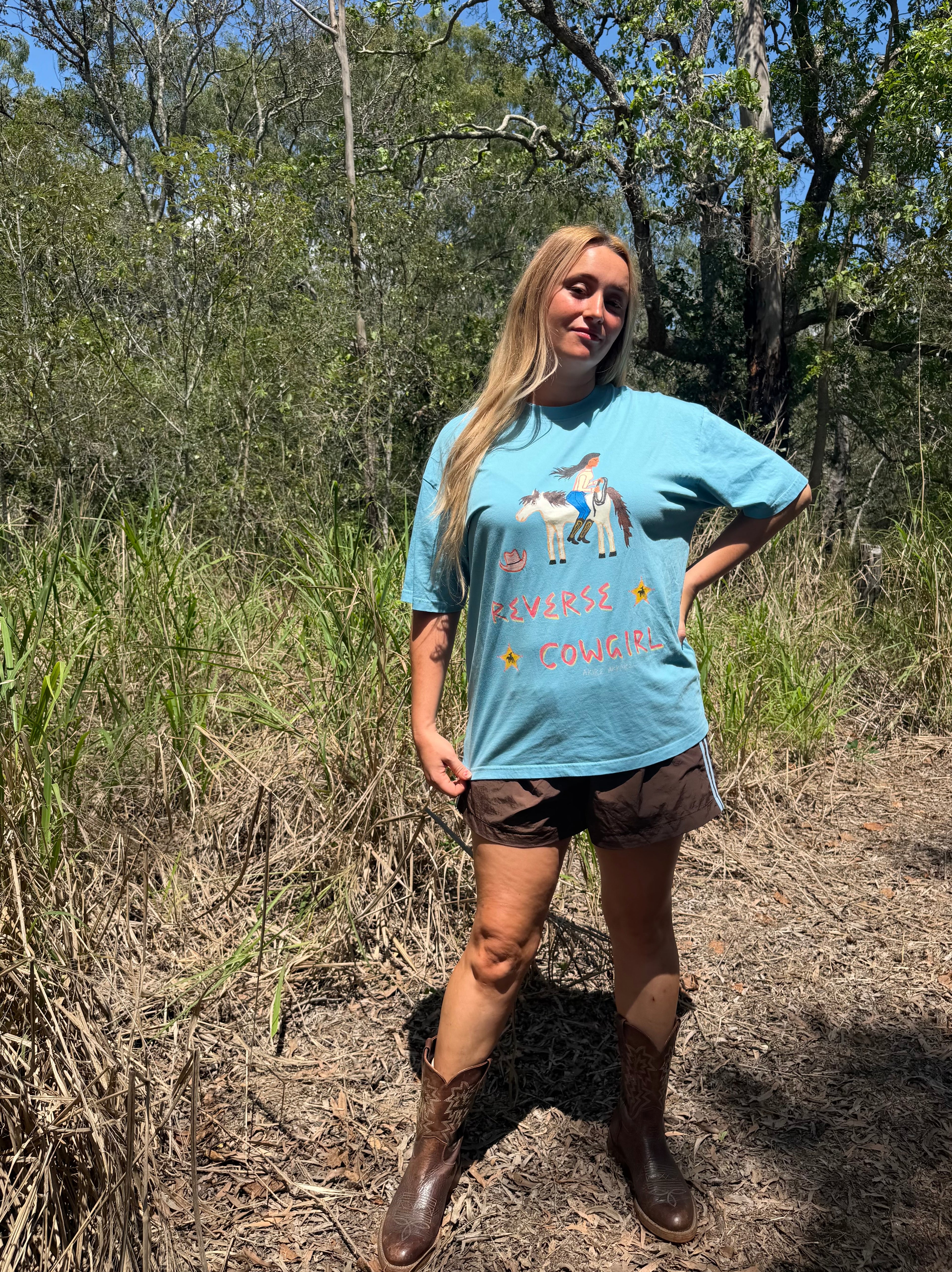 Reverse Cowgirl - Oversize Deep Drop Shoulder