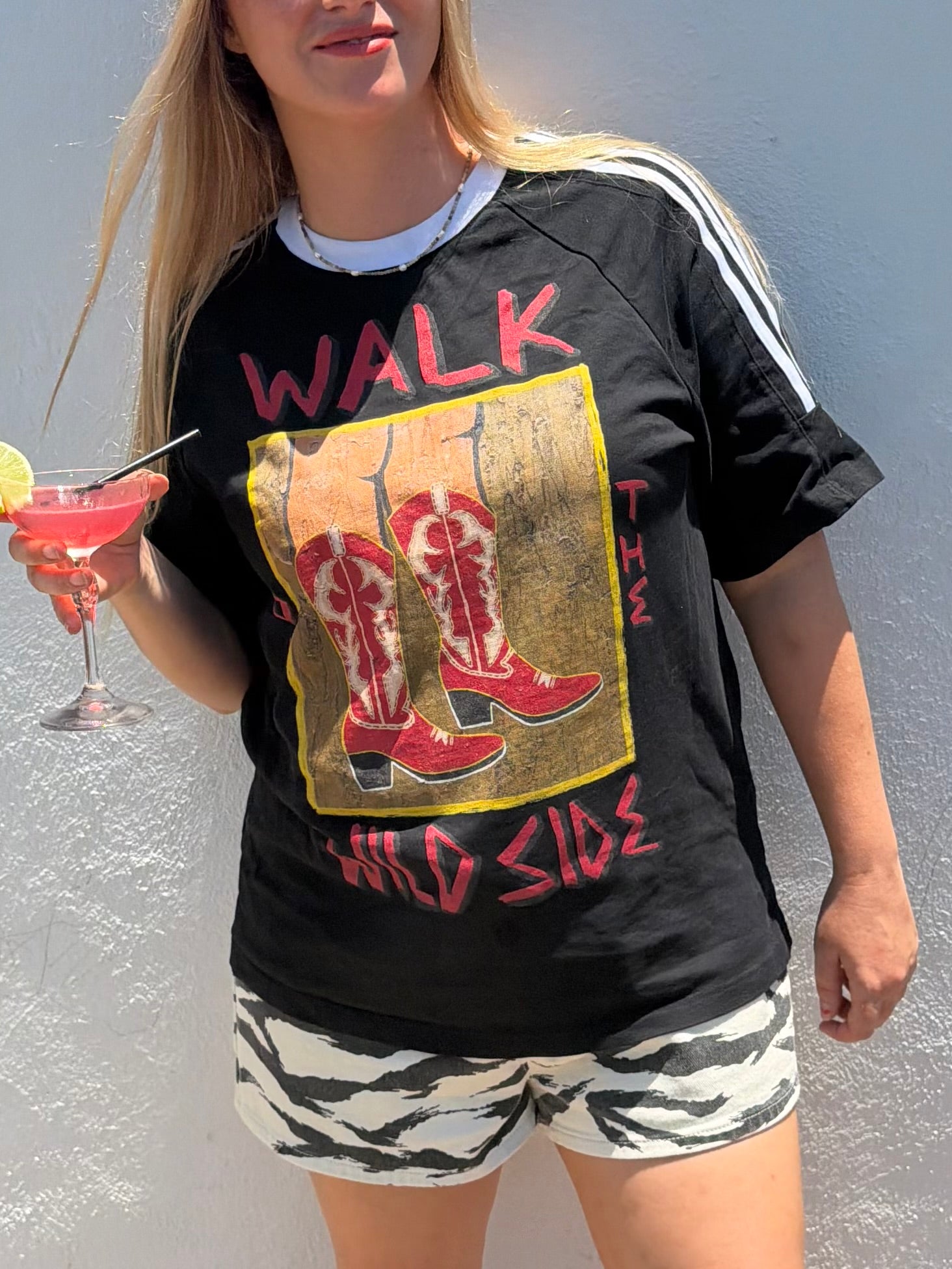 Walk On The Wild Side - Contrast Stripe Crewneck