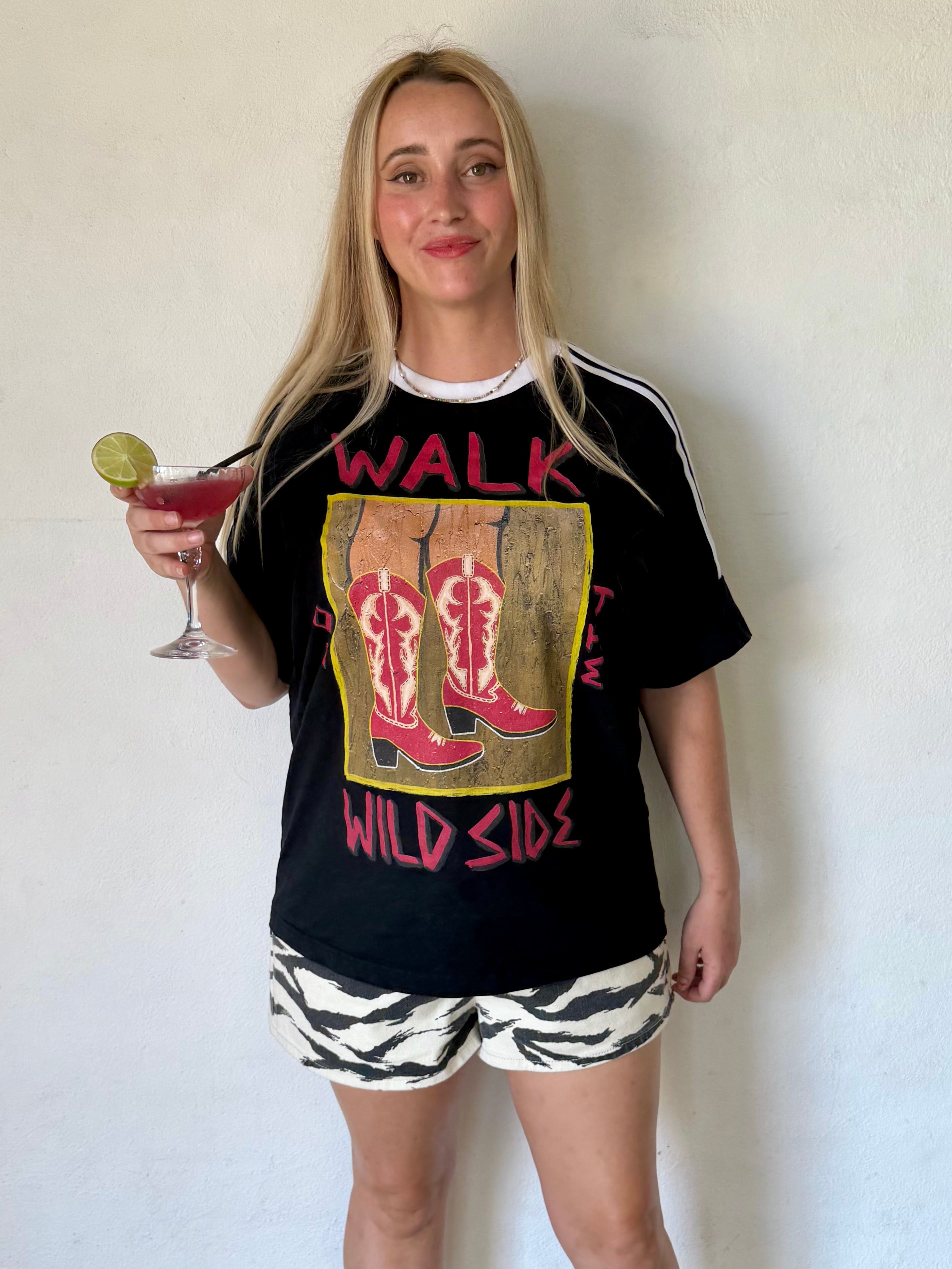 Walk On The Wild Side - Contrast Stripe Crewneck