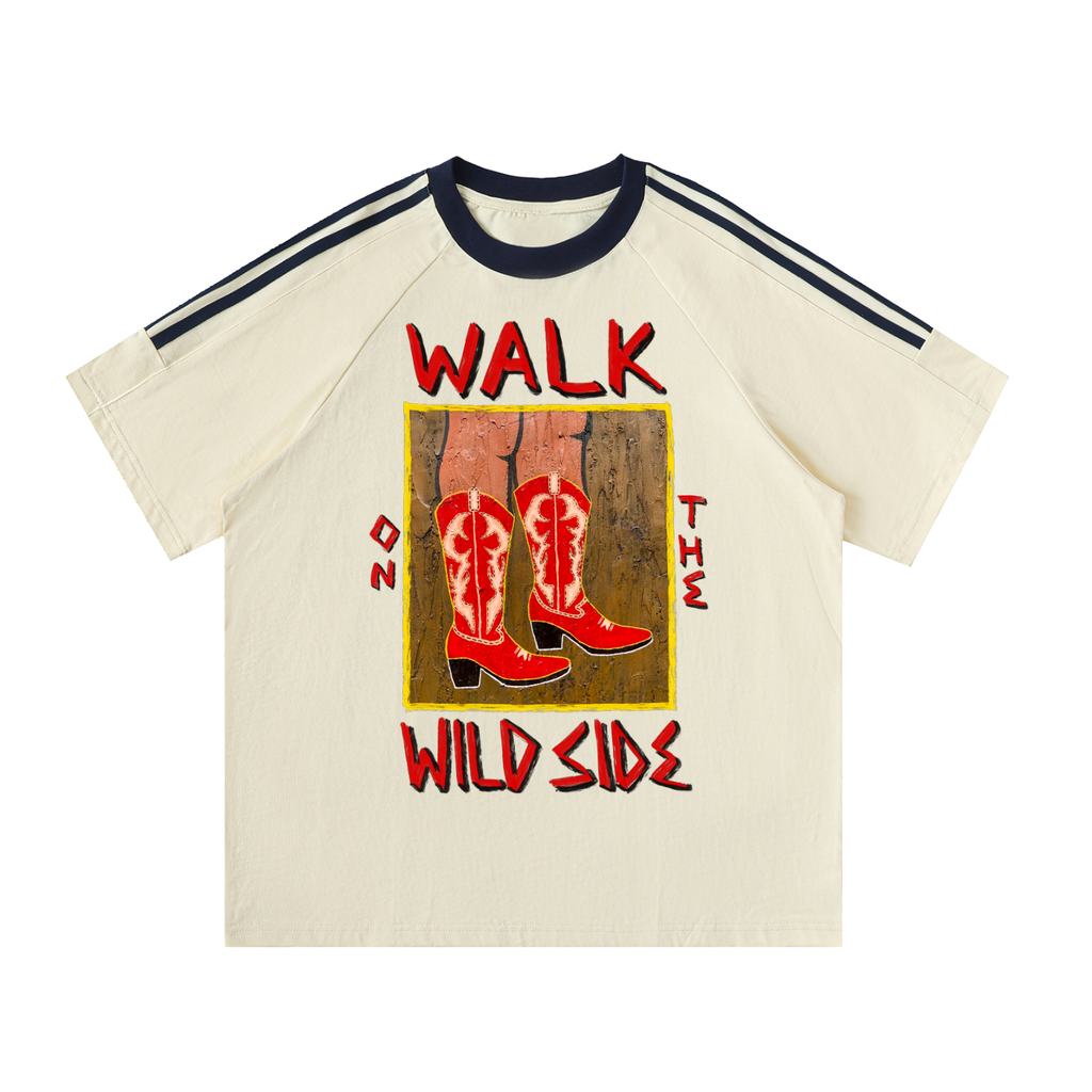 Walk On The Wild Side - Contrast Stripe Crewneck