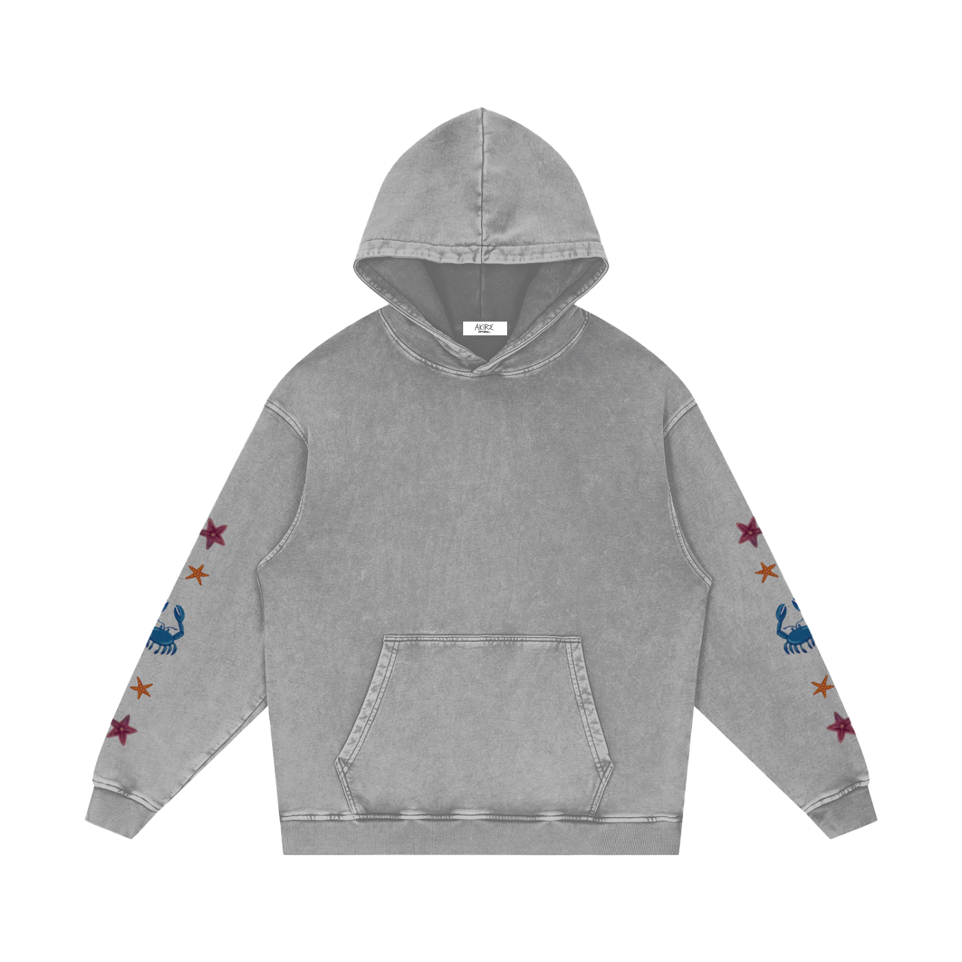 OUT THERE - Heavyweight Snow Washed Loose Hoodie
