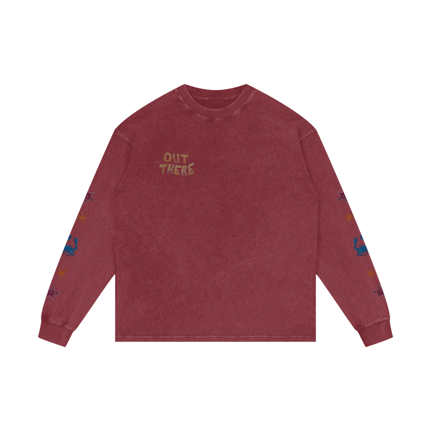 OUT THERE - Acid Wash Oversize Long Sleeve