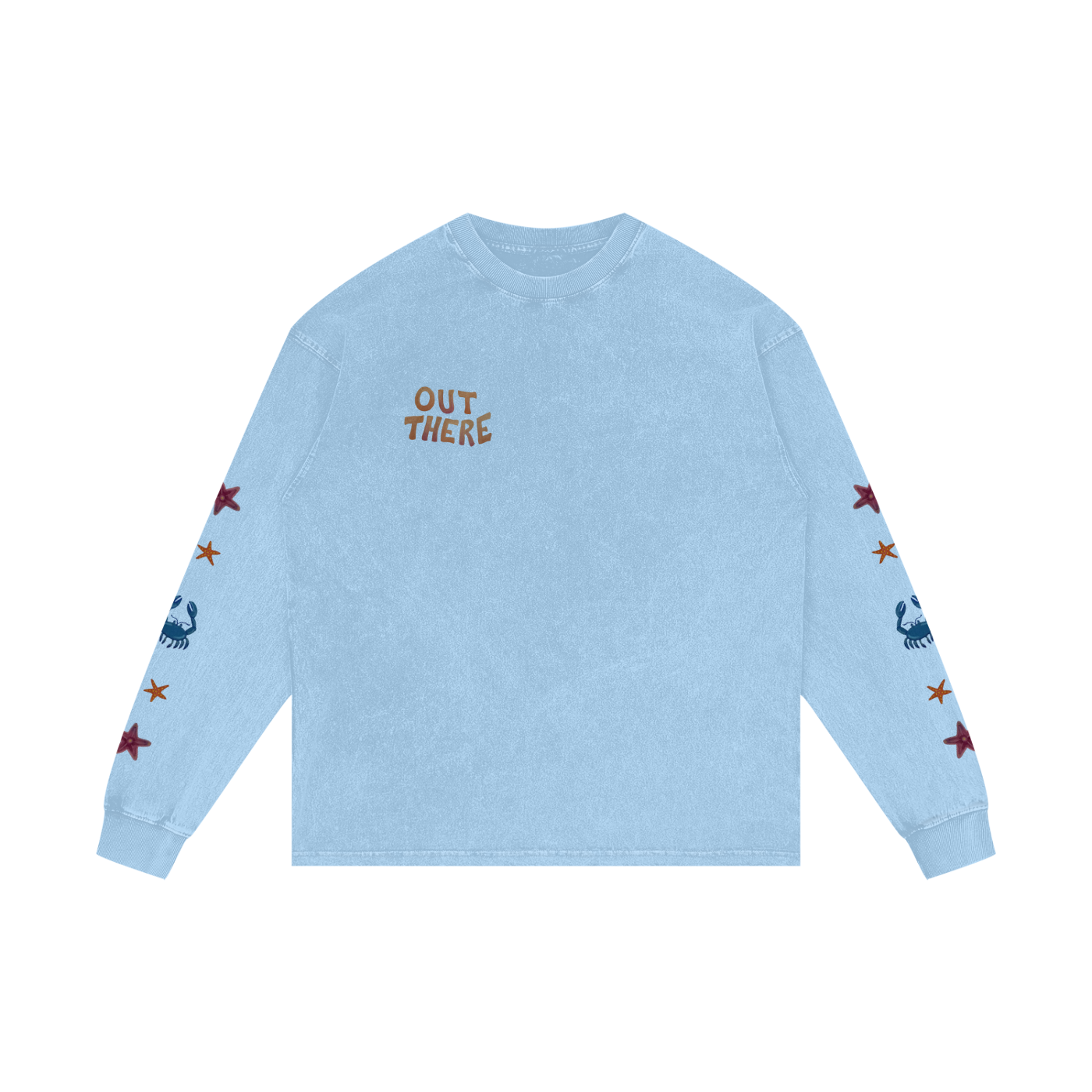 OUT THERE - Acid Wash Oversize Long Sleeve