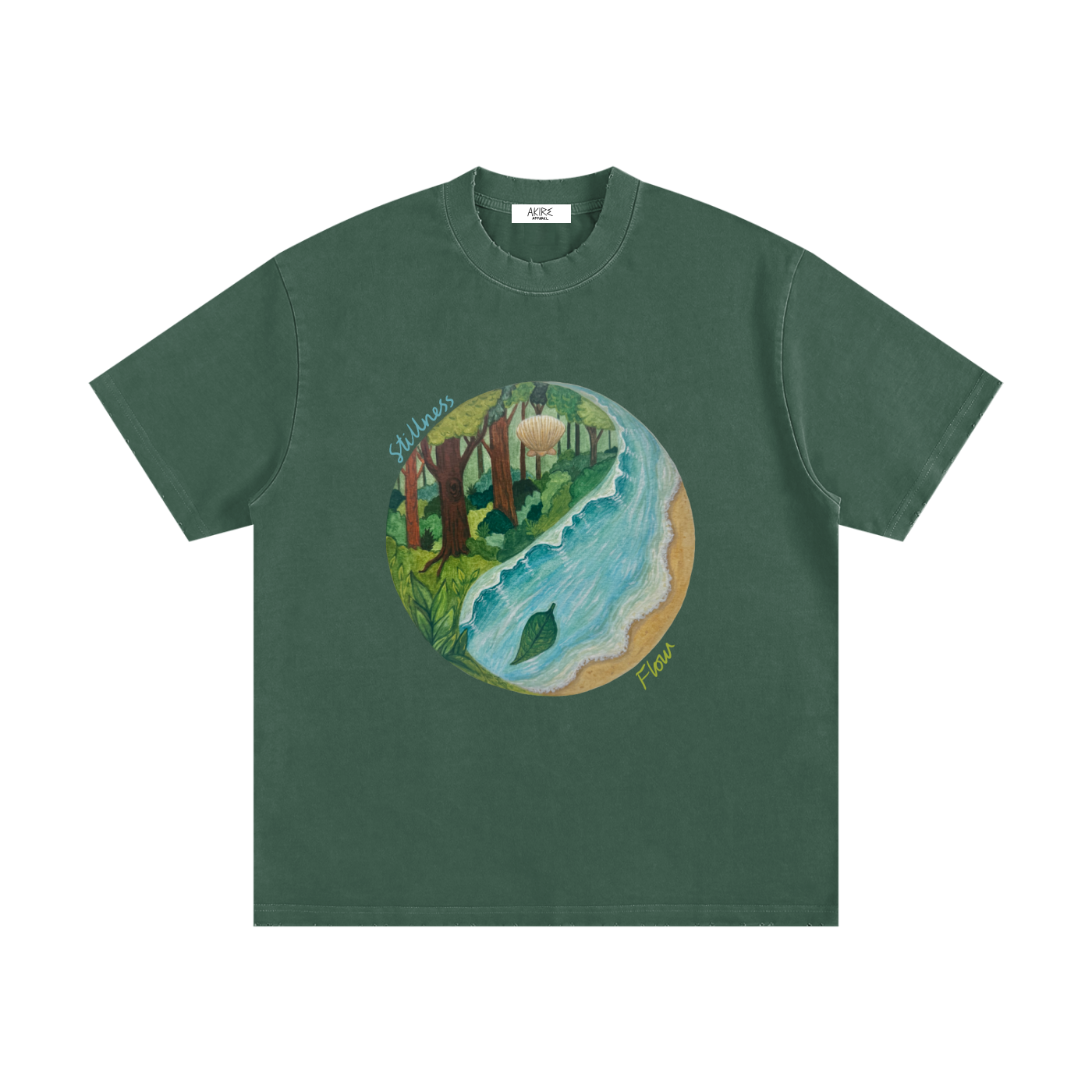 STILLNESS & FLOW - Heavyweight Vintage Wash Frayed