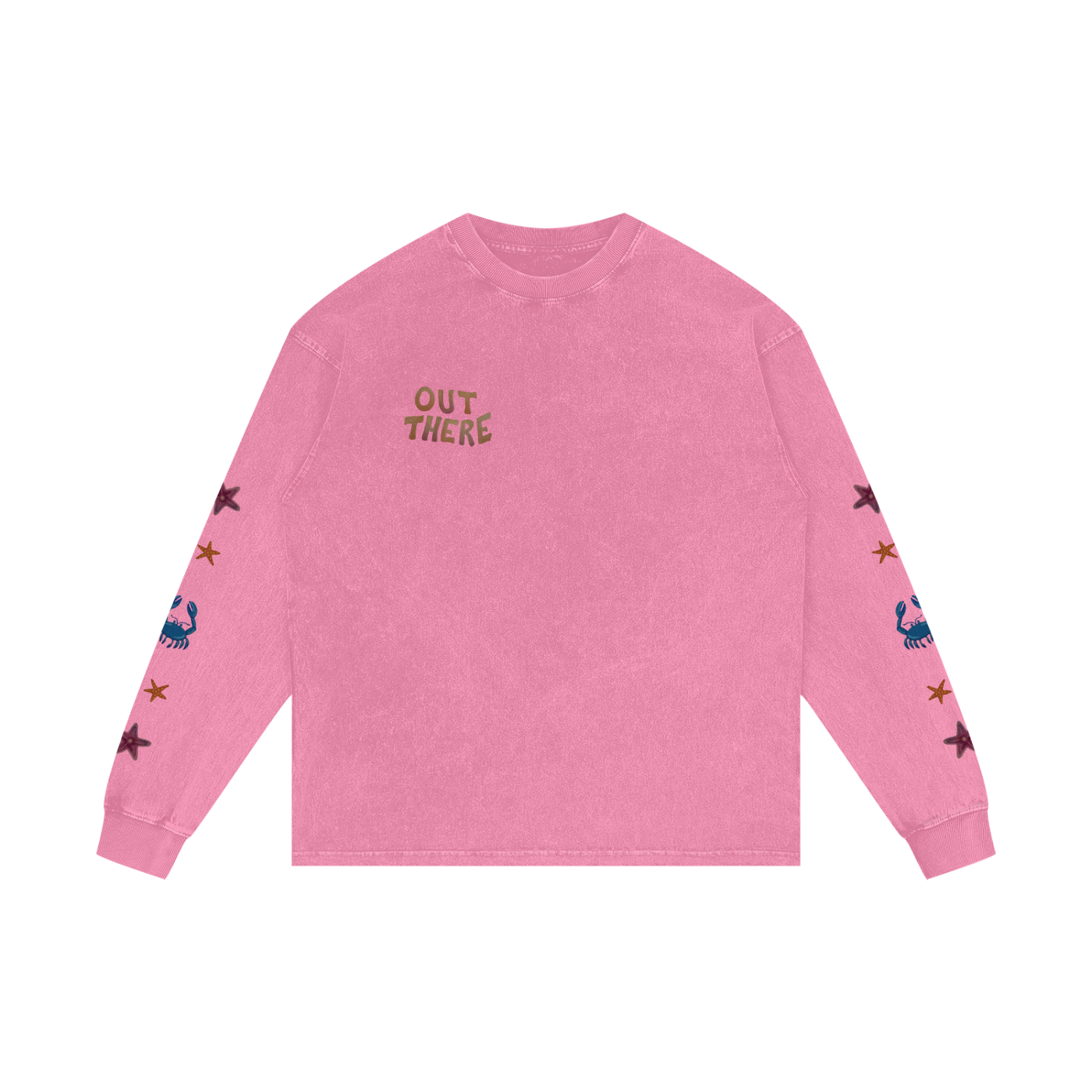 OUT THERE - Acid Wash Oversize Long Sleeve