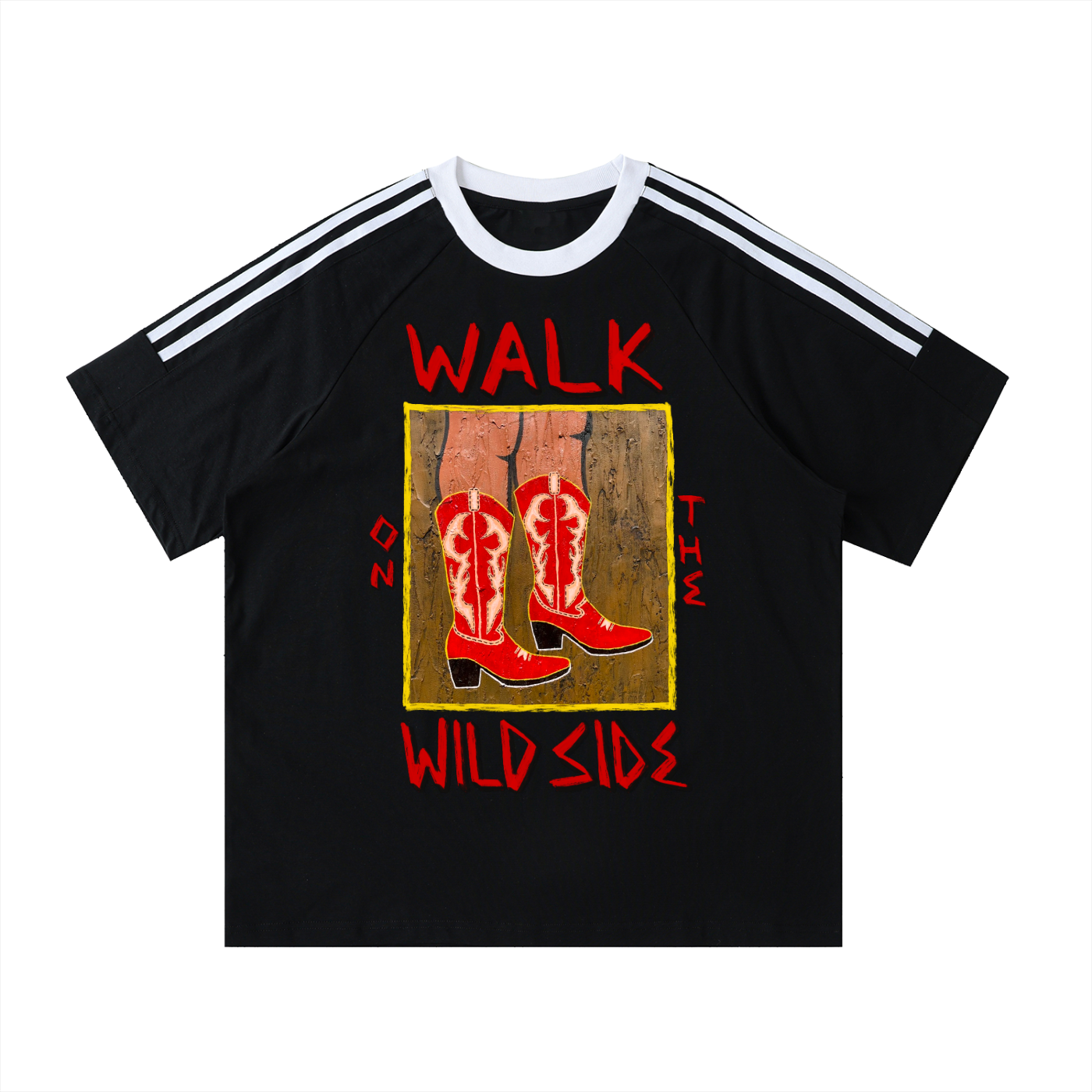 Walk On The Wild Side - Contrast Stripe Crewneck