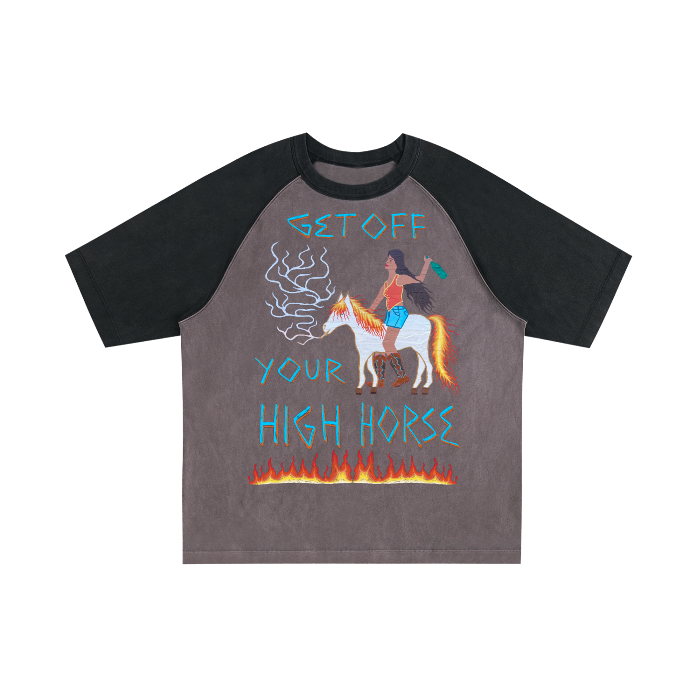 Get Off Your High Horse - Raglan Sleeve Oversize