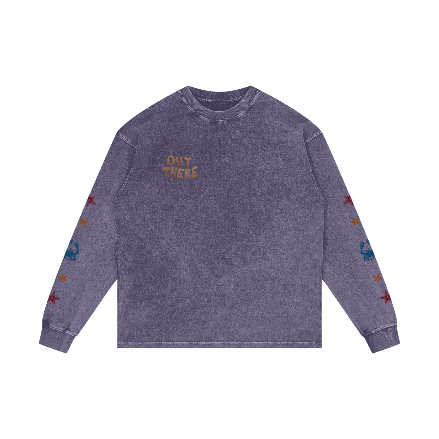 OUT THERE - Acid Wash Oversize Long Sleeve