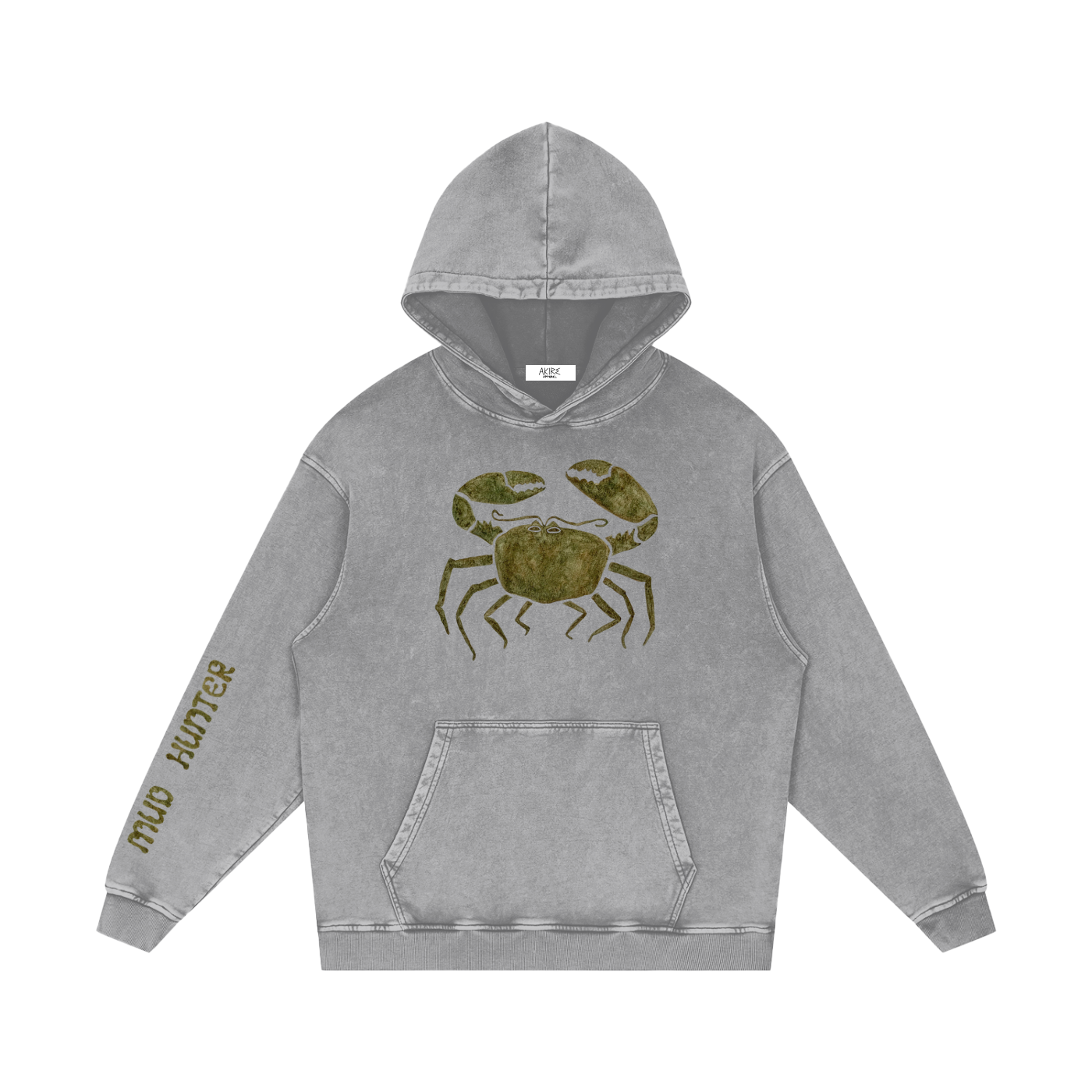 MUD HUNTER - Heavyweight Snow Washed Loose Hoodie