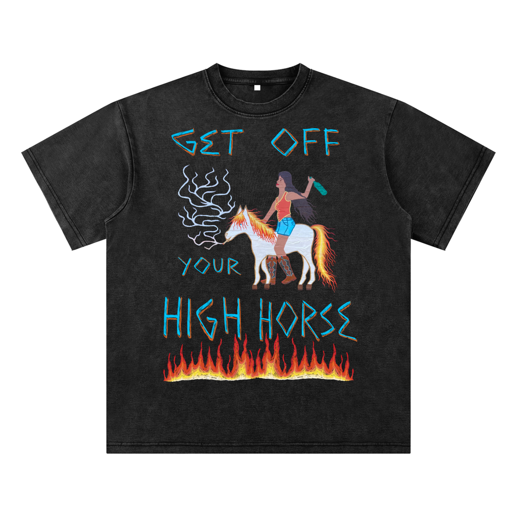 Get Off Your High Horse - Bamboo Slub/Snow Wash